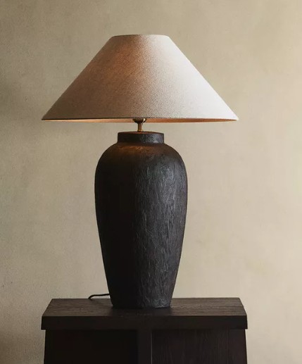 LAMPA BIURKOWA Z LNU I CERAMIKI